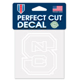North Carolina State Wolfpack Decal 4x4 Perfect Cut White - Team Fan Cave