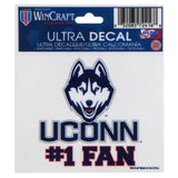 Connecticut Huskies Decal 8x8 Perfect Cut Color