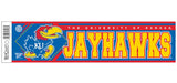 Kansas Jayhawks Bumper Sticker - Special Order-0
