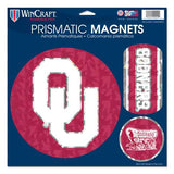 Oklahoma Sooners Magnets 11x11 Prismatic Sheet - Team Fan Cave