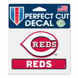 Cincinnati Reds Decal 4.5x5.75 Perfect Cut Color - Special Order - Team Fan Cave