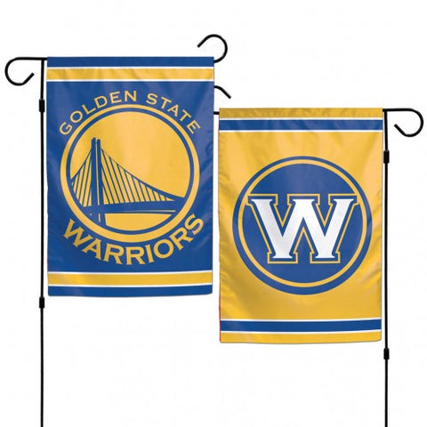 Golden State Warriors Flag 12x18 Garden Style 2 Sided - Team Fan Cave