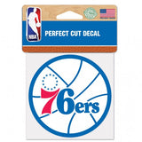 Philadelphia 76ers Decal 4x4 Perfect Cut Color Special Order - Team Fan Cave