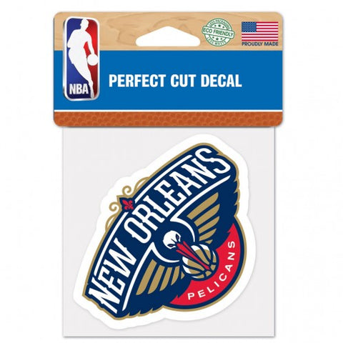 New Orleans Pelicans Decal 4x4 Perfect Cut Color - Team Fan Cave