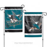 San Jose Sharks Flag 12x18 Garden Style 2 Sided - Team Fan Cave