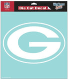 Green Bay Packers Decal 8x8 Die Cut White - Team Fan Cave