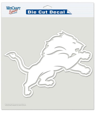Detroit Lions Decal 8x8 Die Cut White - Team Fan Cave