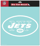 New York Jets Decal 8x8 Die Cut White - Team Fan Cave