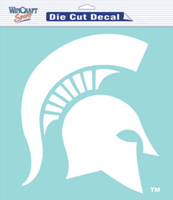 Michigan State Spartans Decal 8x8 Die Cut White - Team Fan Cave