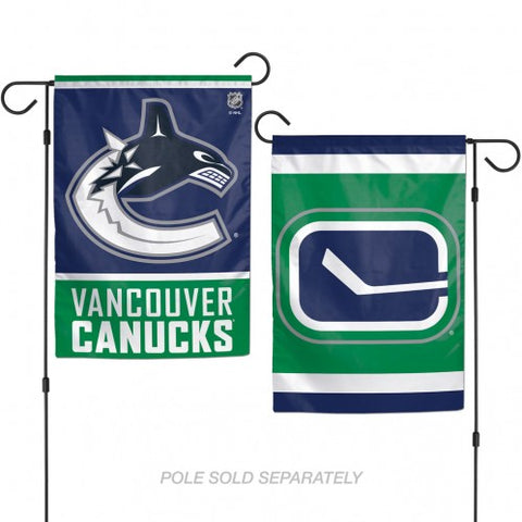 Vancouver Canucks Flag 12x18 Garden Style 2 Sided - Team Fan Cave