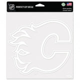Calgary Flames Decal 8x8 Perfect Cut White Special Order - Team Fan Cave