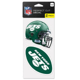 New York Jets Decal 4x4 Perfect Cut Set of 2 - Special Order - Team Fan Cave