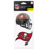Tampa Bay Buccaneers Decal 4x4 Perfect Cut Set of 2 - Team Fan Cave