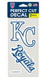 Kansas City Royals Set of 2 Die Cut Decals - Team Fan Cave