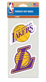 Los Angeles Lakers Decal 4x4 Perfect Cut Set of 2 - Team Fan Cave