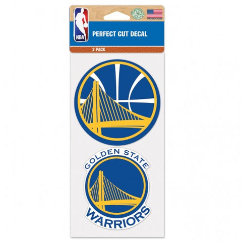 Golden State Warriors Decal 4x4 Die Cut Set of 2 - Team Fan Cave