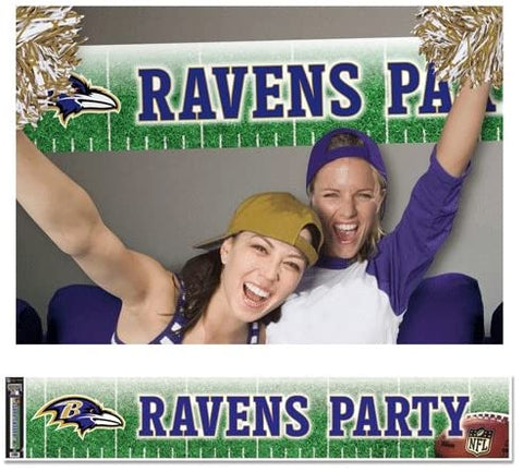 Baltimore Ravens Banner 12x65 Party Style - Team Fan Cave