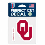 Oklahoma Sooners Decal 4x4 Perfect Cut Color - Team Fan Cave