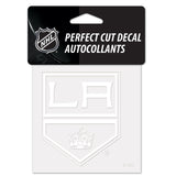 Los Angeles Kings Decal 4x4 Perfect Cut White - Team Fan Cave