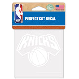 New York Knicks Decal 4x4 Perfect Cut White Special Order - Team Fan Cave