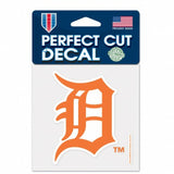 Detroit Tigers Decal 4x4 Perfect Cut Orange