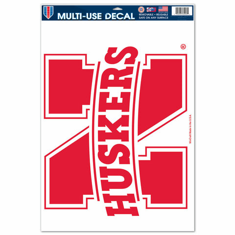 Nebraska Cornhuskers Decal 11x17 Ultra Large Logo - Team Fan Cave