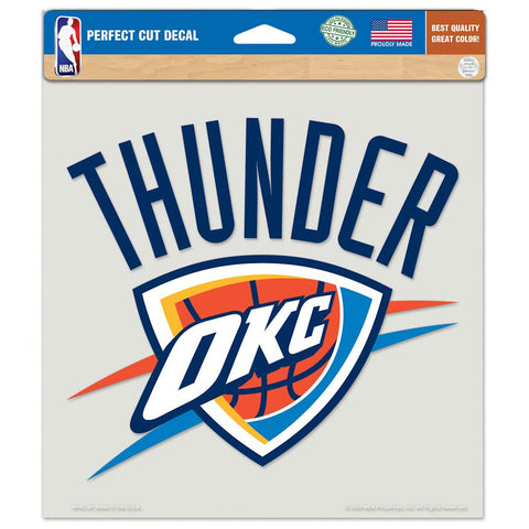 Oklahoma City Thunder Decal 8x8 Die Cut Color - Team Fan Cave