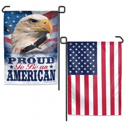 American Flag 12x18 Garden Style 2 Sided Proud American - Special Order - Team Fan Cave