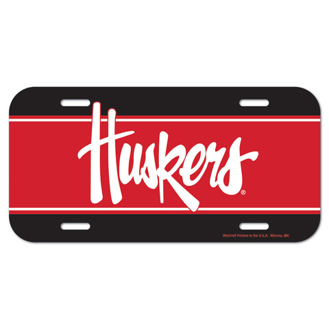 Nebraska Cornhuskers License Plate - Team Fan Cave