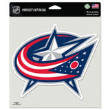 Columbus Blue Jackets Decal 8x8 Perfect Cut Color - Special Order