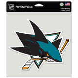 San Jose Sharks Decal 8x8 Perfect Cut Color - Team Fan Cave
