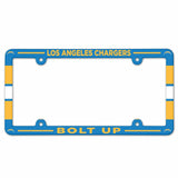 Los Angeles Chargers License Plate Frame Plastic Full Color Style