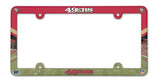 San Francisco 49ers License Plate Frame Plastic Full Color Style