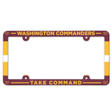 Washington Commanders License Plate Frame Plastic Full Color Style-0