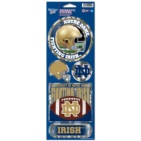 Notre Dame Fighting Irish Stickers Prismatic