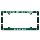 Michigan State Spartans Plastic Full Color License Plate Frame