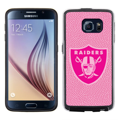 Las Vegas Raiders Pink NFL Football Pebble Grain Feel Samsung Galaxy S6 Case - Team Fan Cave