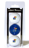 Kansas Jayhawks 3 Pack of Golf Balls - Special Order