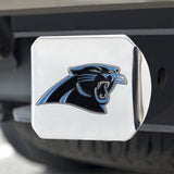 Carolina Panthers Hitch Cover Color Emblem on Chrome - Team Fan Cave