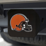 Cleveland Browns Hitch Cover Color Emblem on Black - Team Fan Cave