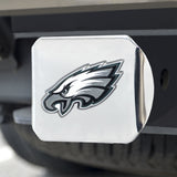 Philadelphia Eagles Hitch Cover Color Emblem on Chrome - Team Fan Cave