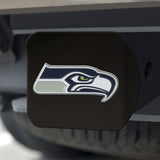 Seattle Seahawks Hitch Cover Color Emblem on Black - Team Fan Cave