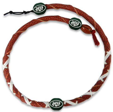 New York Jets Spiral Football Necklace - Team Fan Cave