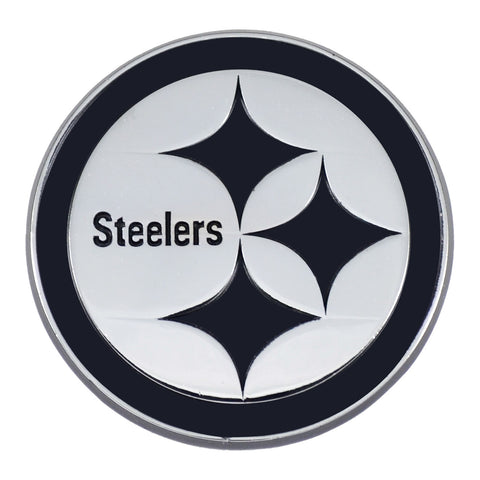 Pittsburgh Steelers Auto Emblem Premium Metal Chrome - Team Fan Cave