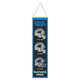 Carolina Panthers Banner Wool 8x32 Heritage Evolution Design-0