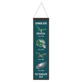 Philadelphia Eagles Banner Wool 8x32 Heritage Evolution Design-0