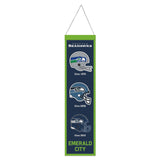 Seattle Seahawks Banner Wool 8x32 Heritage Evolution Design-0