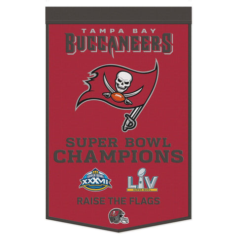 Tampa Bay Buccaneers Banner Wool 24x38 Dynasty Champ Design-0