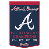 Atlanta Braves Banner Wool 24x38 Dynasty Champ Design-0