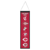 Cincinnati Reds Banner Wool 8x32 Heritage Evolution Design-0